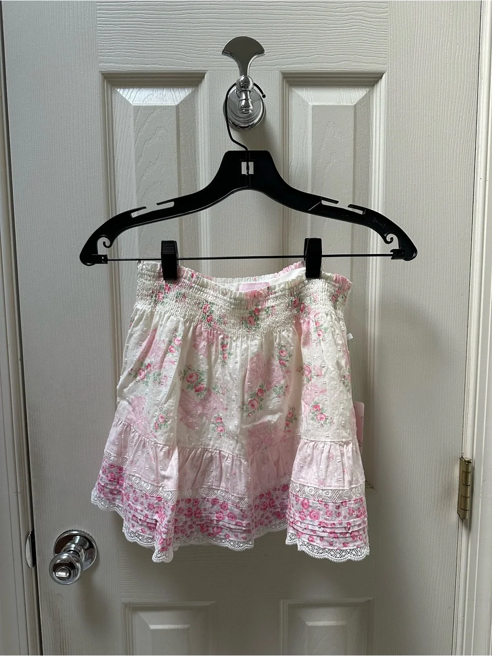 LoveShackFancy x Target Girls' Clara Blooming Bows Rose Pink Tiered Skirt Sz 16